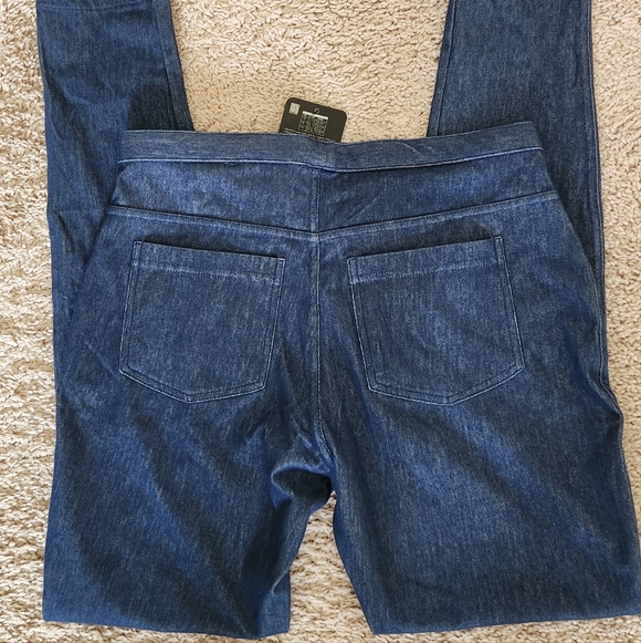 MeMoi High-Waisted Skinny Jean Leggings Women's Dark Blue Jeans Size Small - Picture 4 of 8